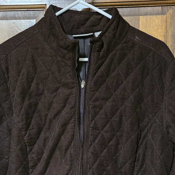 Croft & Barrow Quilted Brown Jacket, L (PTP=21.5") - Picture 2 of 8
